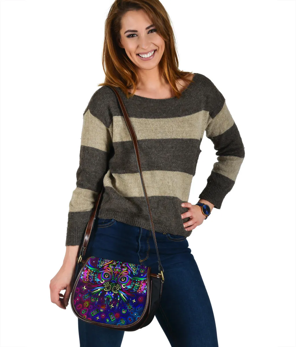 Mystic Cat | Leather Trim Saddle Bag | TAS Visuals