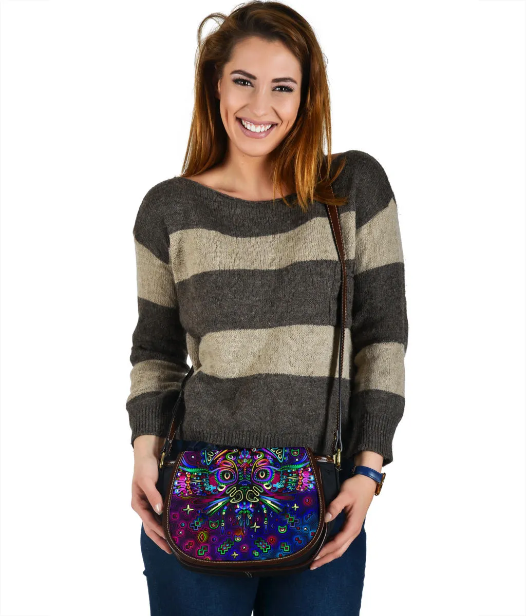 Mystic Cat | Leather Trim Saddle Bag | TAS Visuals