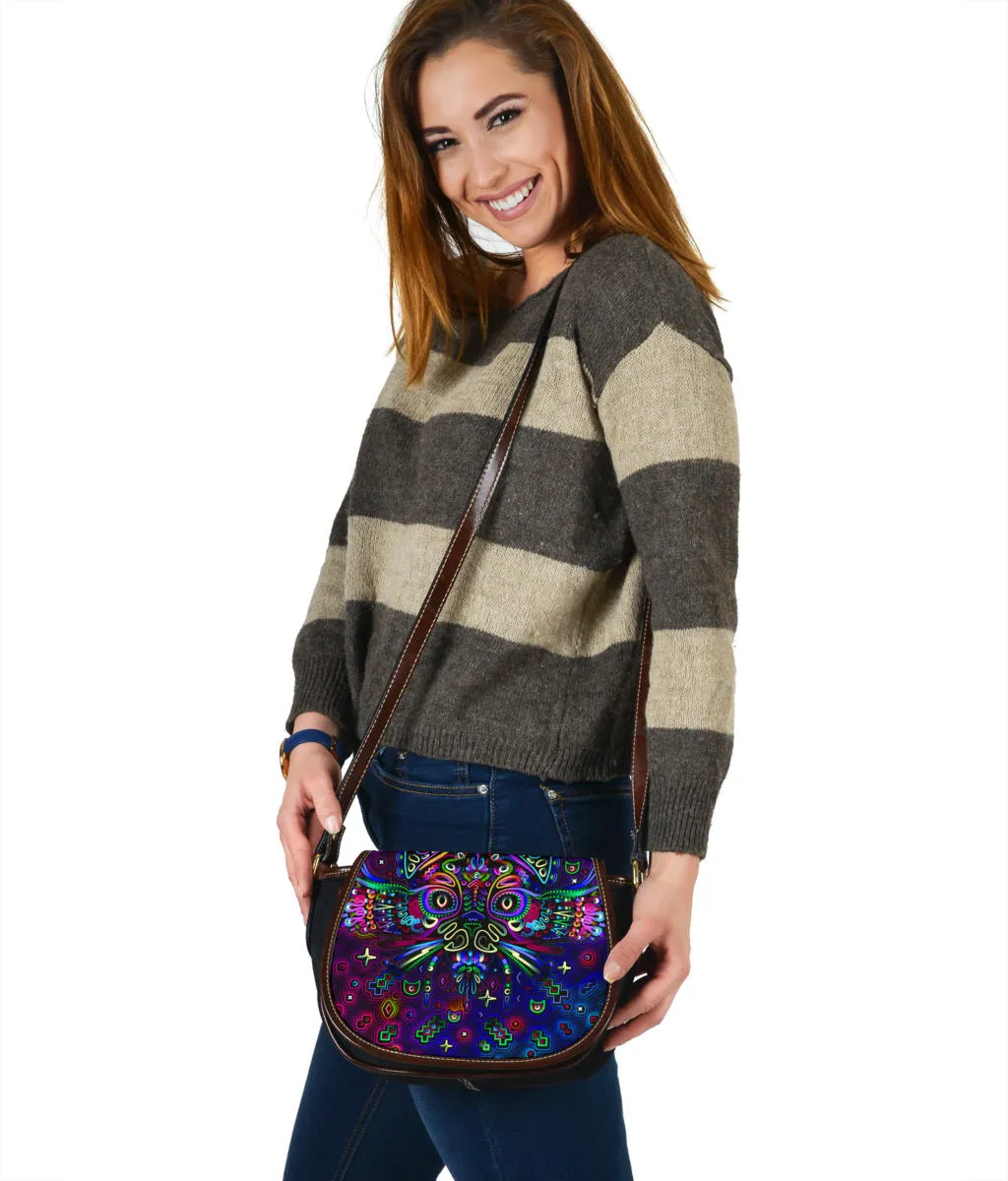 Mystic Cat | Leather Trim Saddle Bag | TAS Visuals