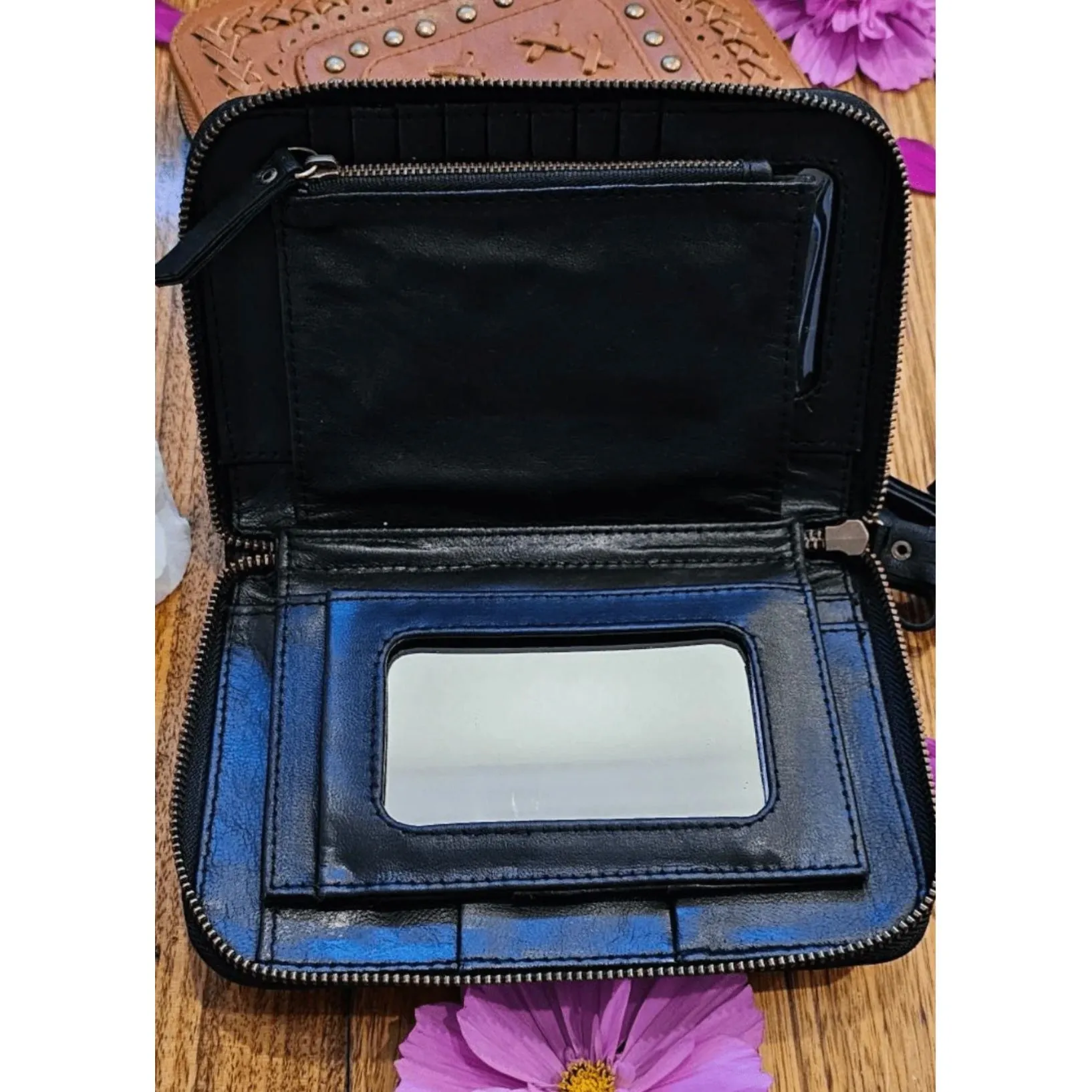 Oversized Leather Wallet Black #lwb