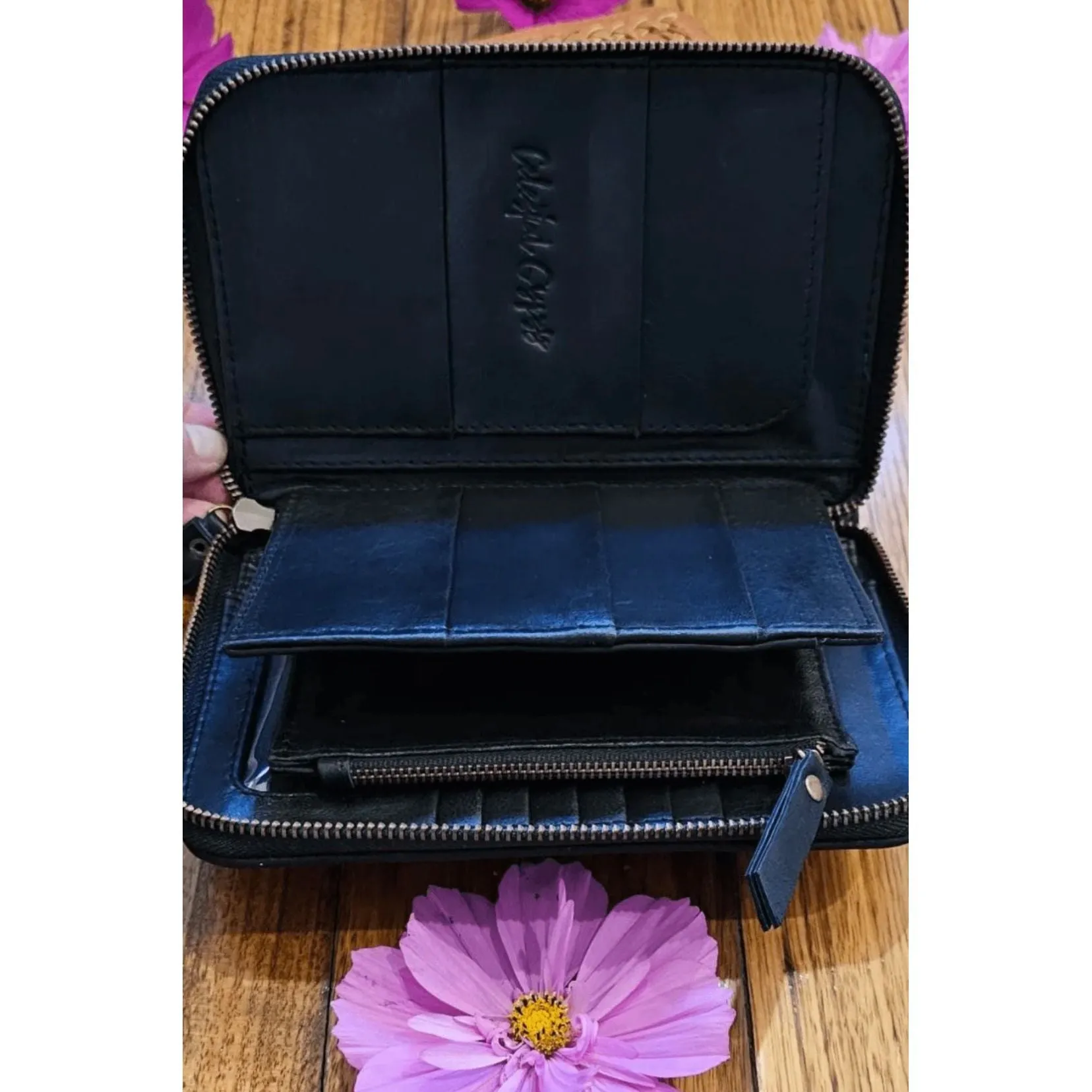 Oversized Leather Wallet Black #lwb