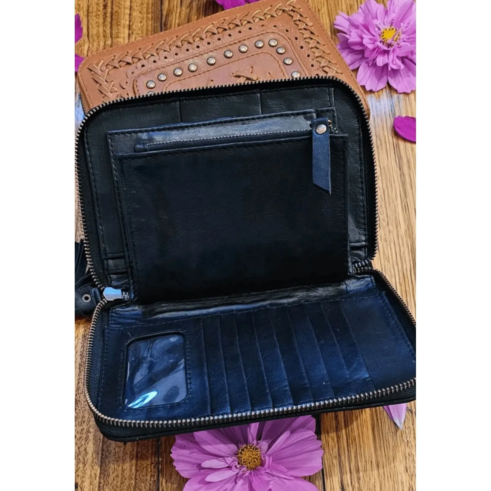 Oversized Leather Wallet Black #lwb