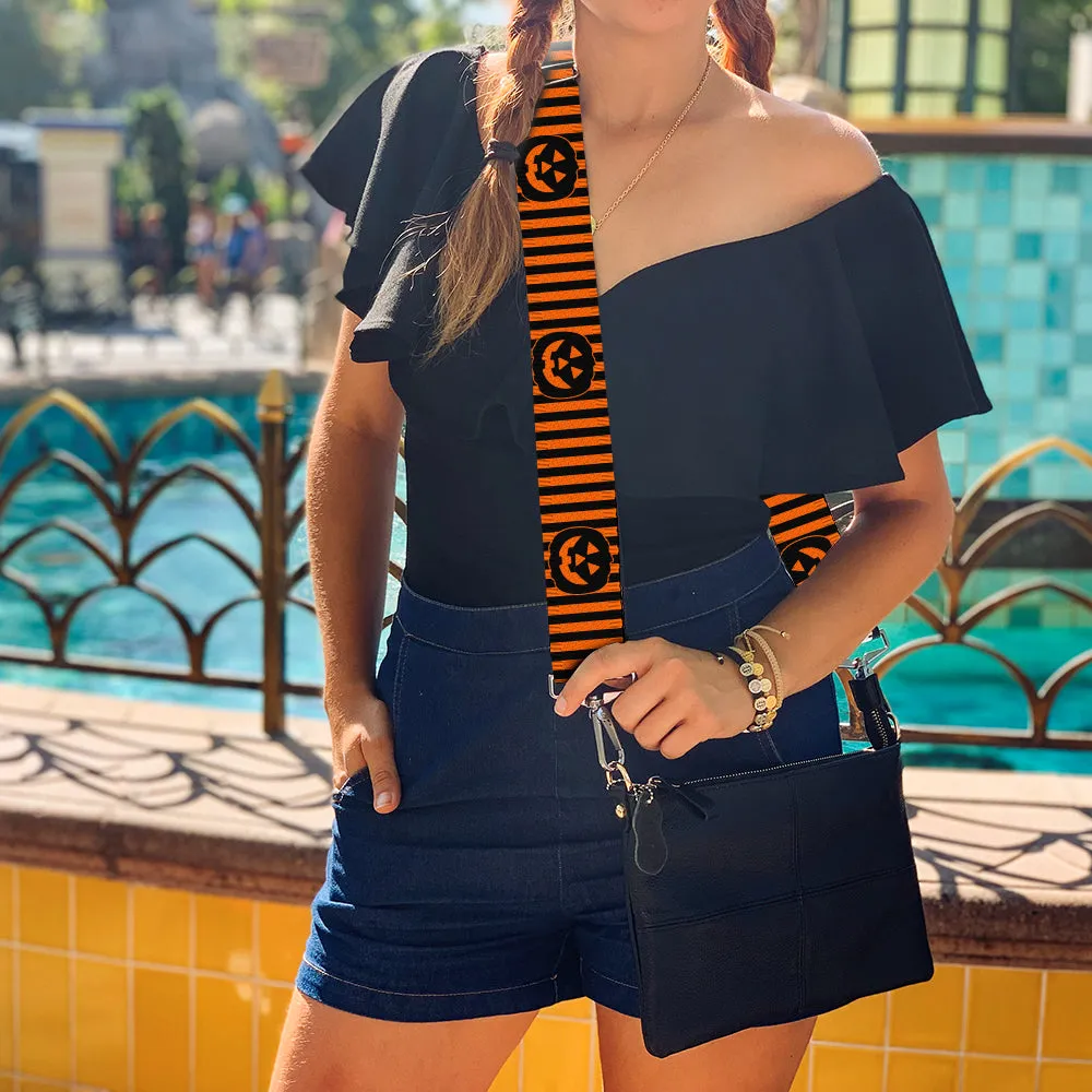 Purse Strap - Jack-o'-Lantern Pumpkin Stripe Orange/Black
