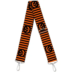 Purse Strap - Jack-o'-Lantern Pumpkin Stripe Orange/Black