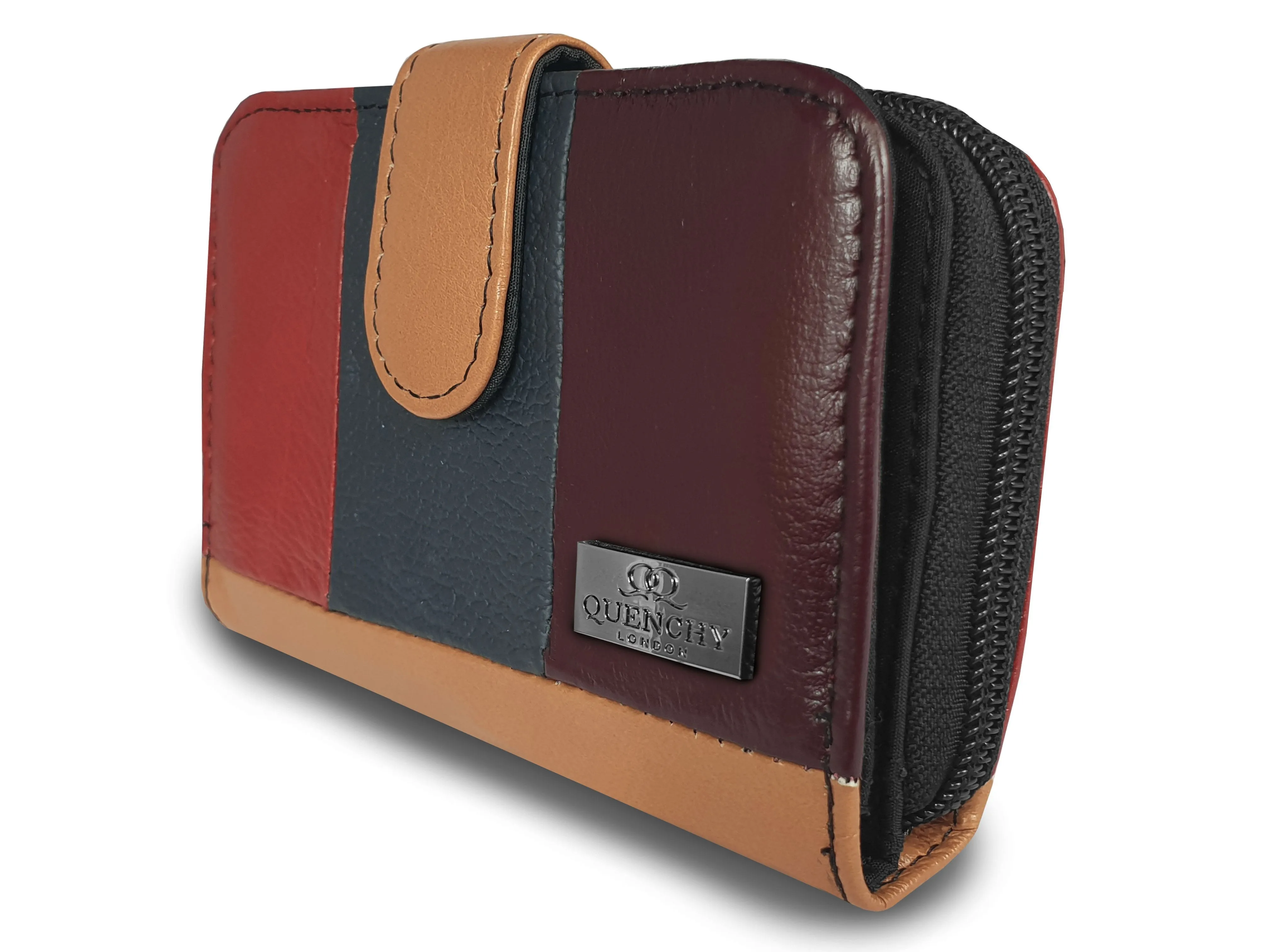 Real Leather Ladies Purse - Multi Coloured, Designer, RFID Blocking