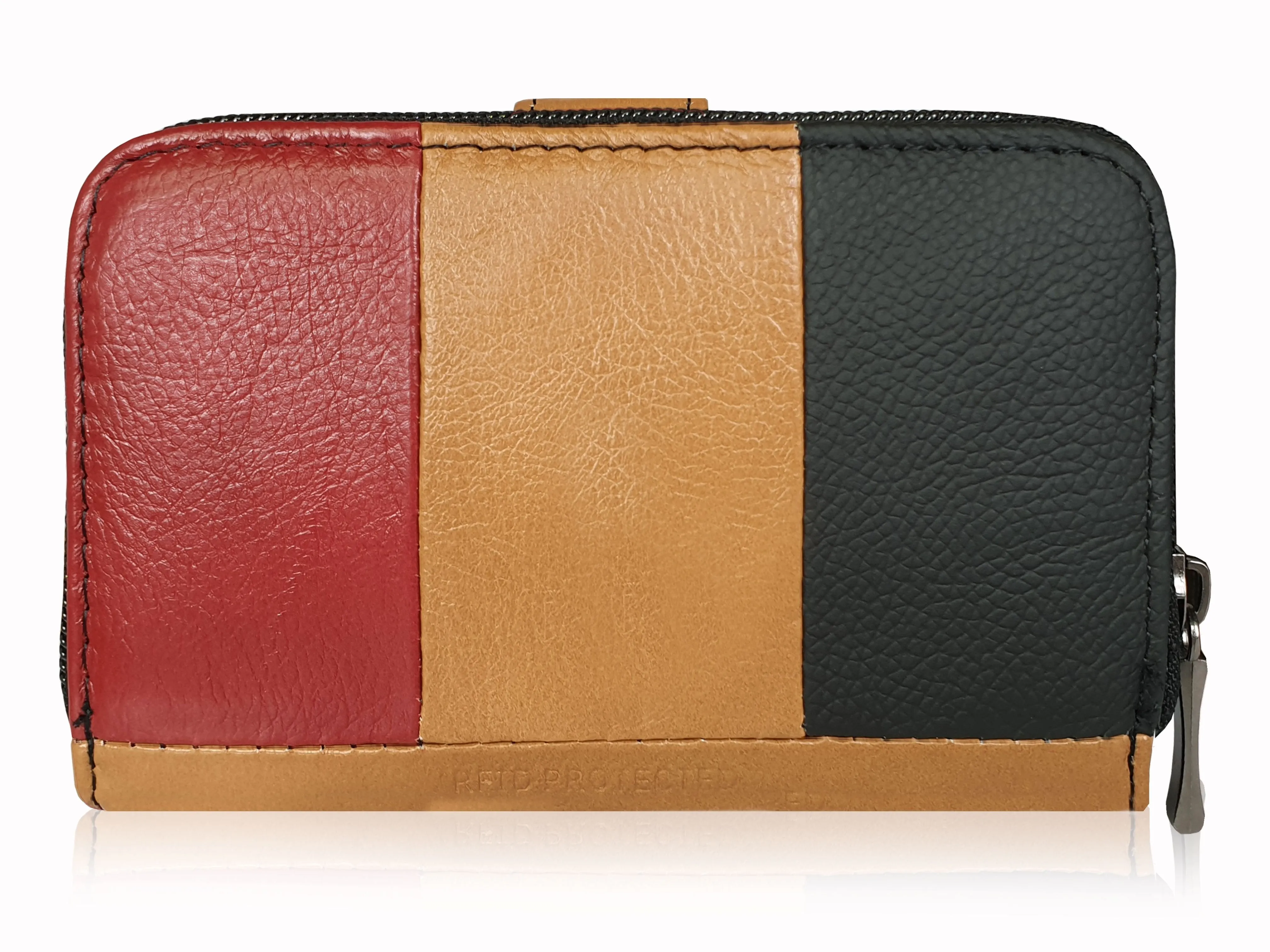 Real Leather Ladies Purse - Multi Coloured, Designer, RFID Blocking