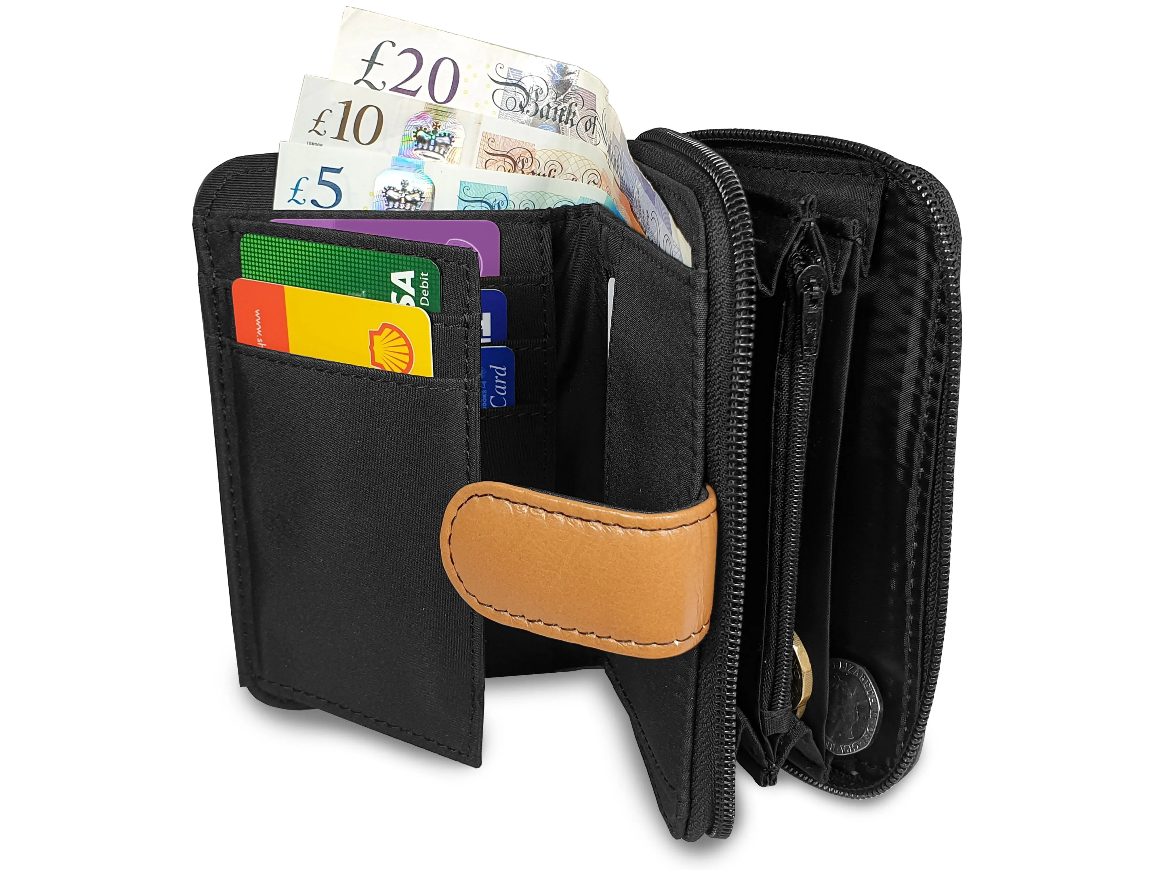 Real Leather Ladies Purse - Multi Coloured, Designer, RFID Blocking