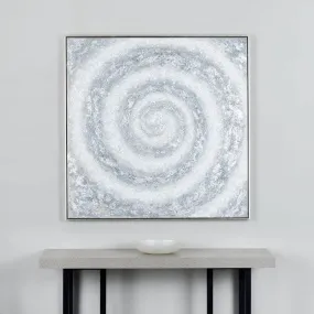 Silver Spiral Framed Canvas