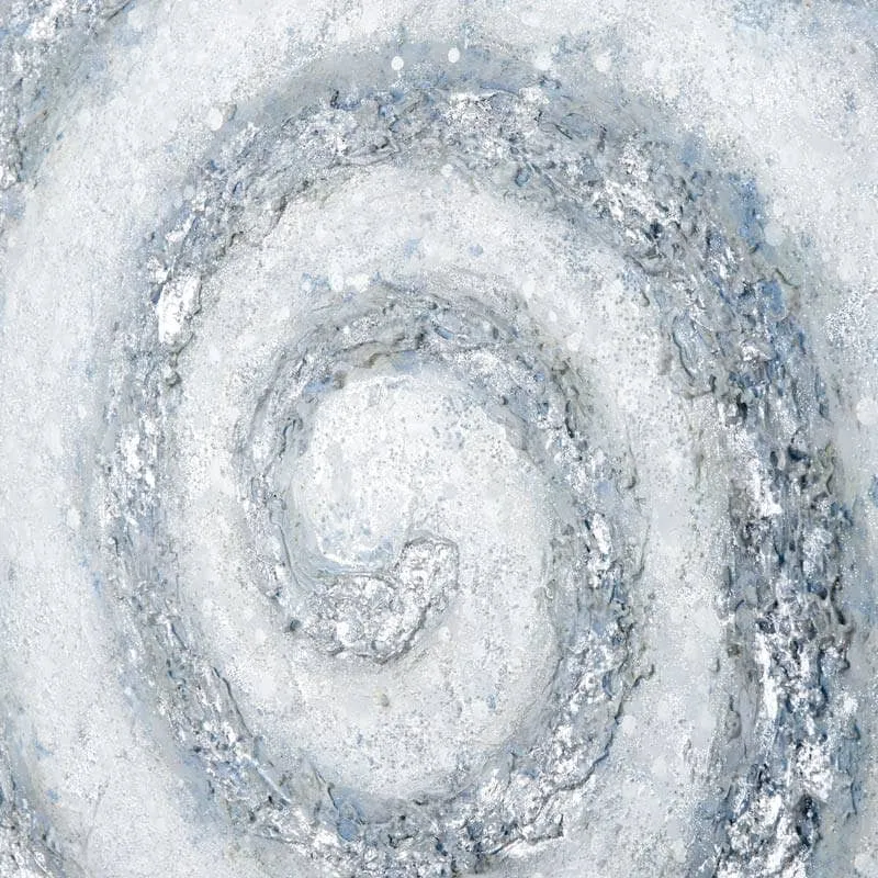 Silver Spiral Framed Canvas