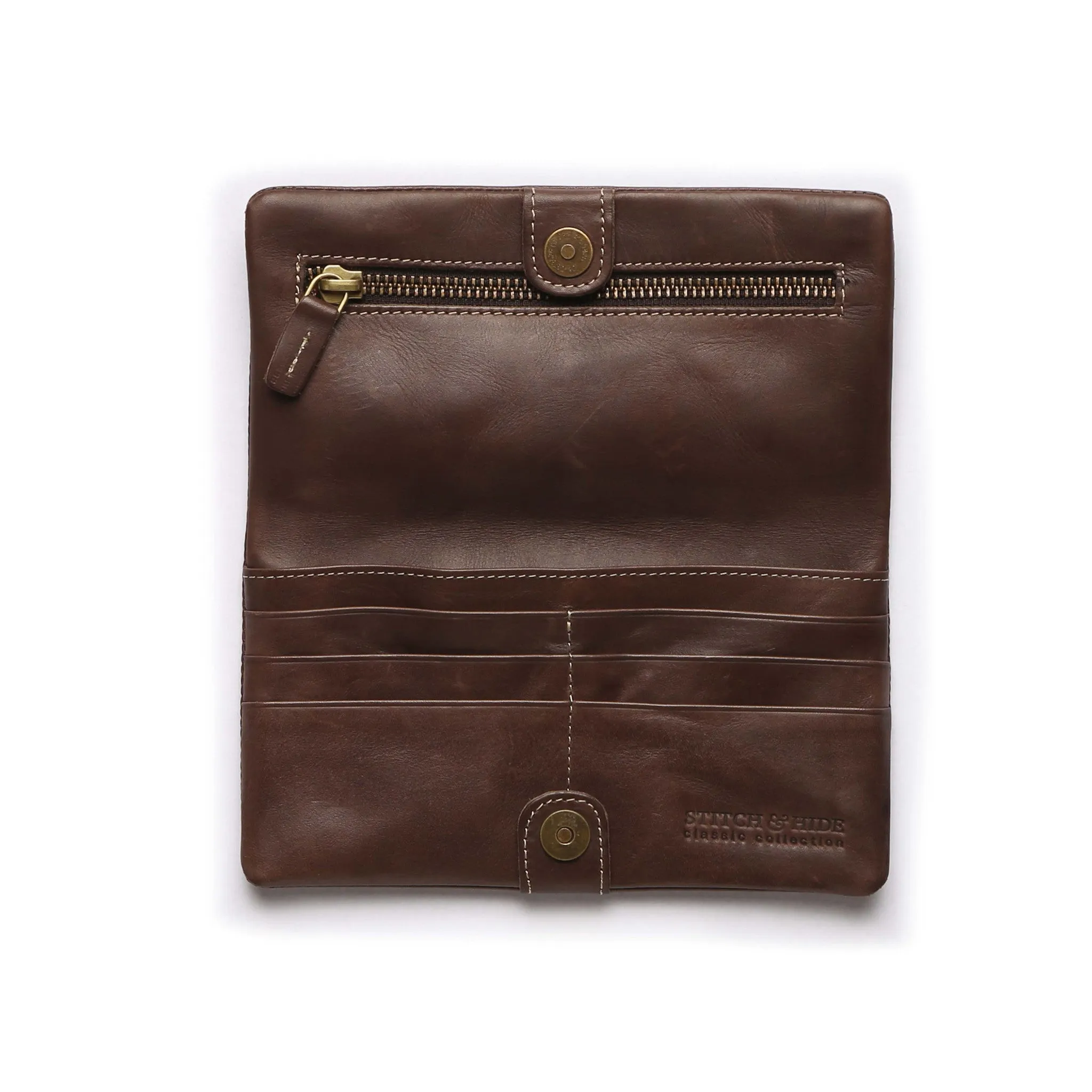 STITCH & HIDE - JESSE CLASSIC WALLET CHOCOLATE
