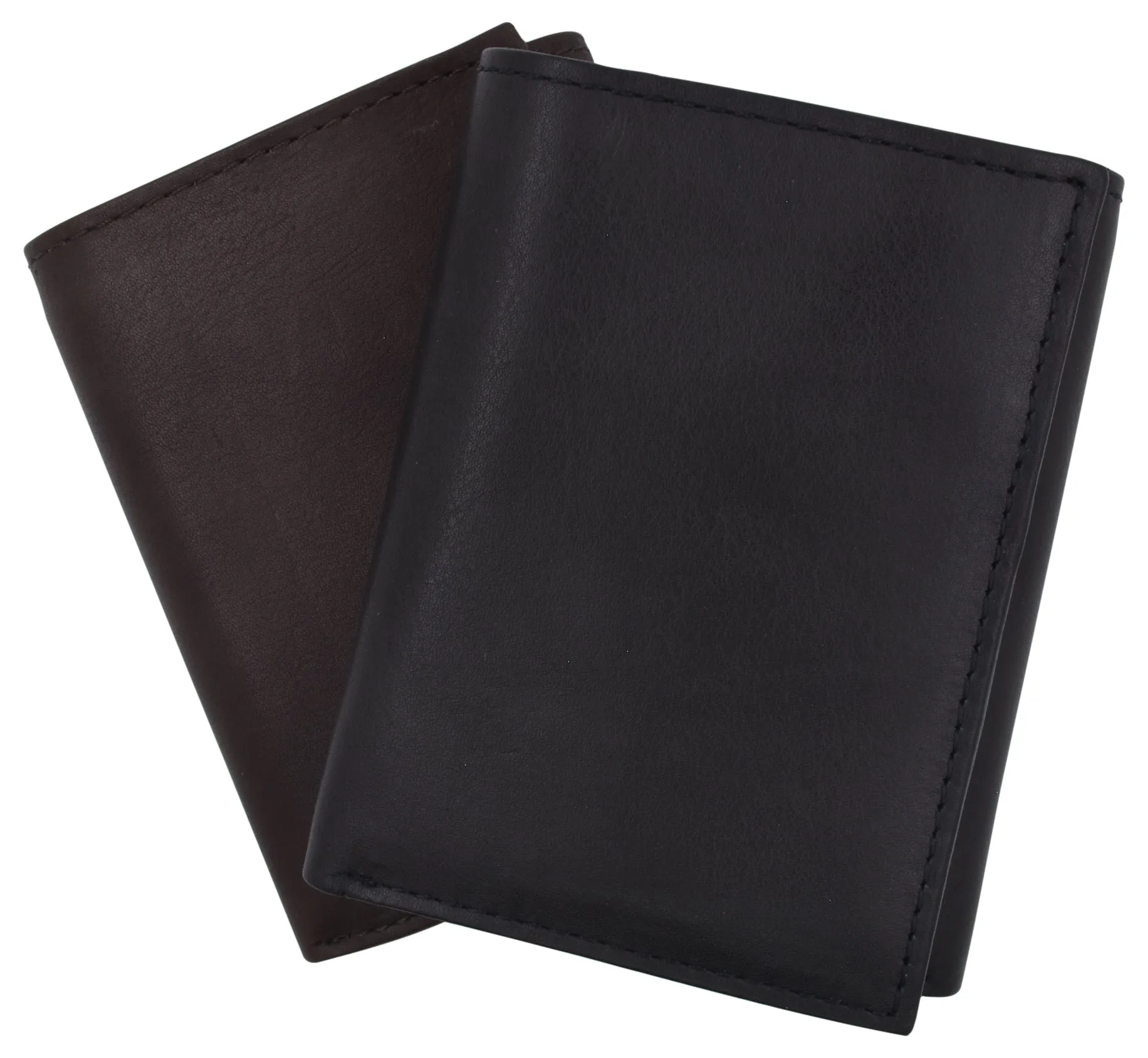 Swiss Marshall Men's RFID Blocking Premium Leather Removable Card/ID Holder Trifold Wallet
