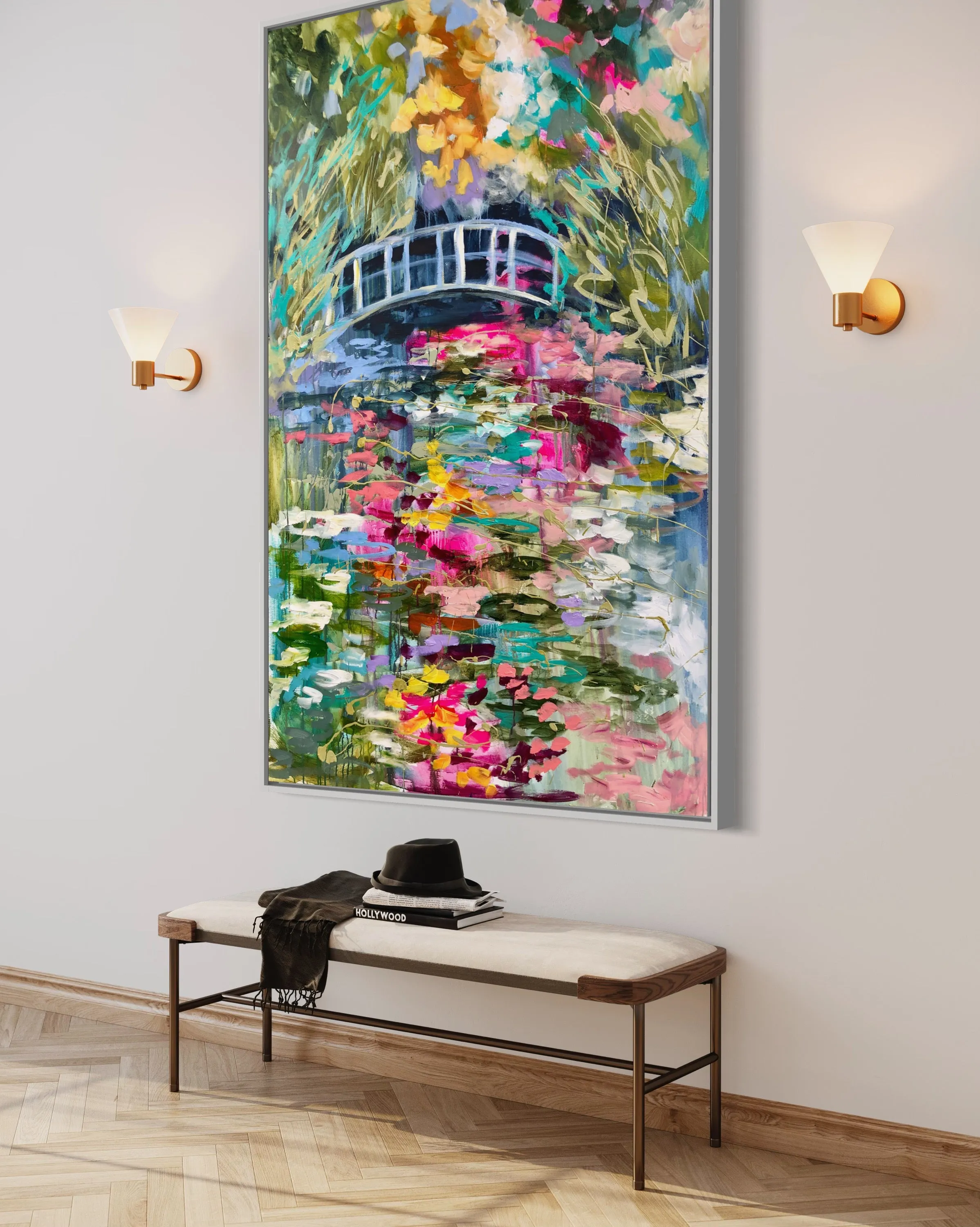 The Artists  garden -Original on Gallery canvas 100x150  Cm