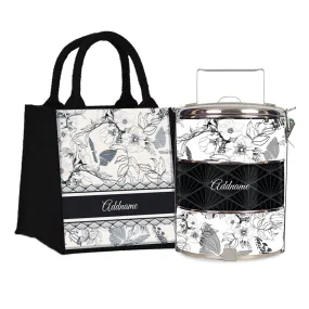 Wild Rose Artline Series 3-Tier Standard Medium 14cm Tiffin Carrier [FREE Custom Add Name]