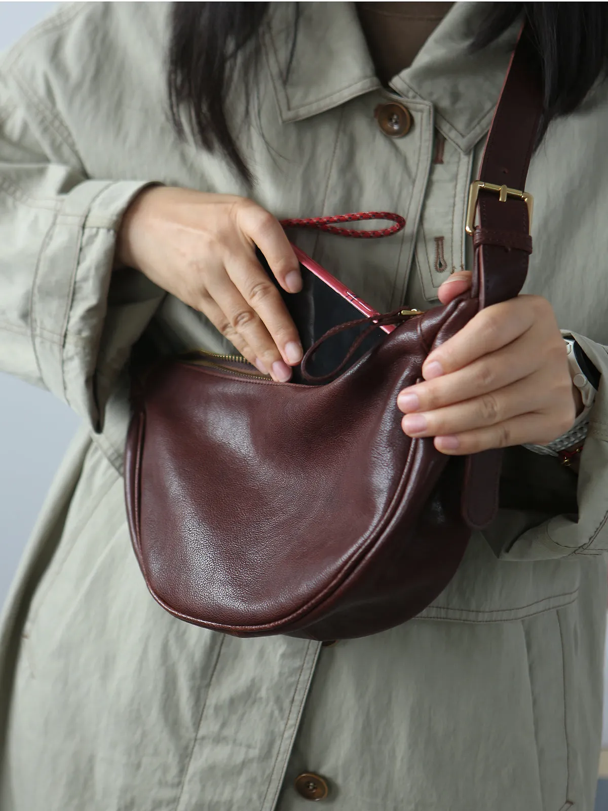 Womens Small Black Leather Crossbody Bag Black Over The Shoulder Bag