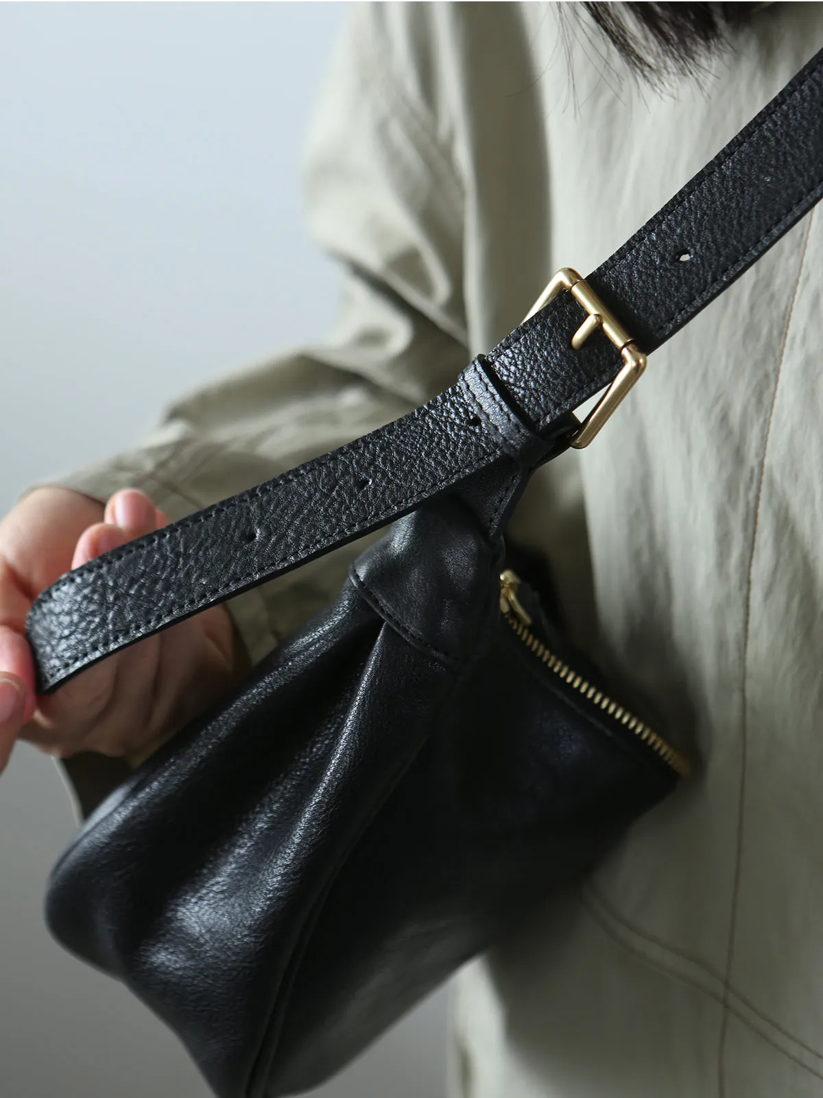 Womens Small Black Leather Crossbody Bag Black Over The Shoulder Bag