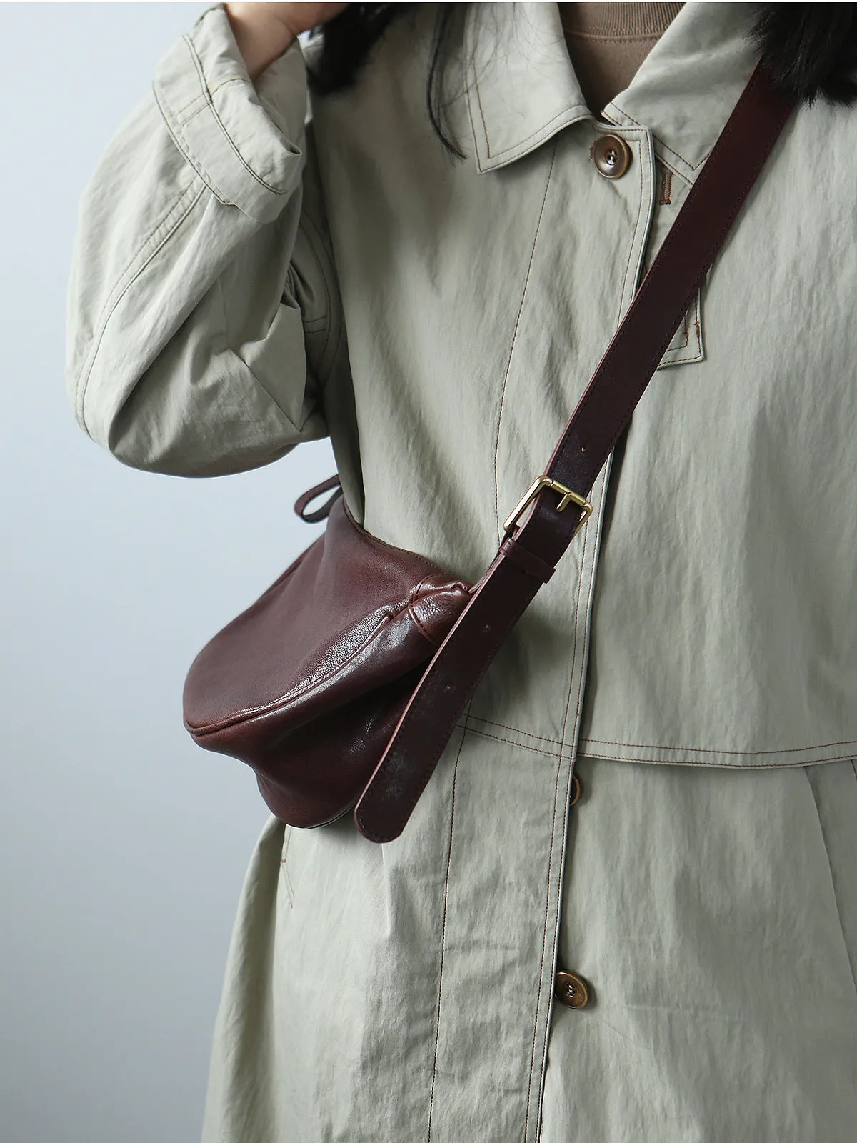 Womens Small Black Leather Crossbody Bag Black Over The Shoulder Bag